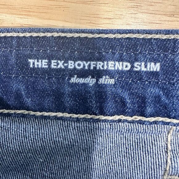 NWT Adriano Goldschmied AG Ex-Boyfriend Slim Blue Slouchy Slim Jeans 26 R Cuffed - Picture 11 of 16